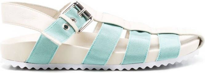 Sarah Chofakian Simpson side-buckle detail sandals Blue