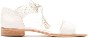Sarah Chofakian Sule flat sandals White