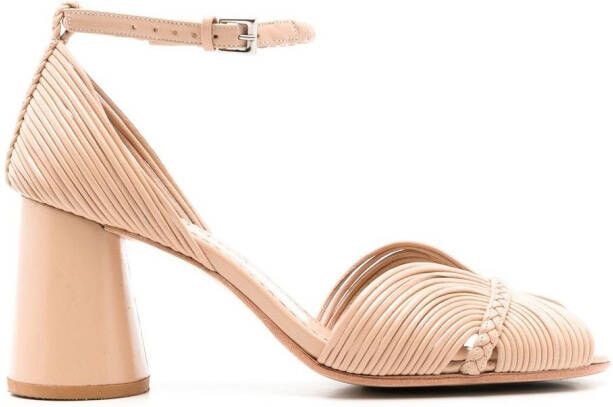 Sarah Chofakian Twiggy 80mm strappy sandals Neutrals