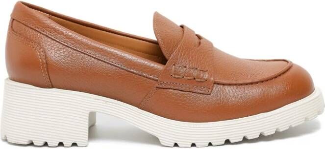 Sarah Chofakian Ully 50mm loafers Brown