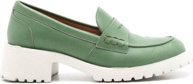 Sarah Chofakian Ully leather loafers Green