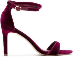 Sarah Chofakian velvet sandals Red