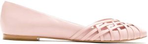 Sarah Chofakian Victoria leather ballerina shoes Pink