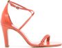 Sarah Chofakian Windsor 75mm braided-strap leather sandals Orange - Thumbnail 1