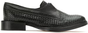Sarah Chofakian woven-effect loafers Black