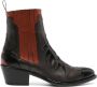 Sartore 45mm panelled leather boots Grey - Thumbnail 1