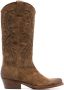 Sartore 45mm Western-style suede boots Brown - Thumbnail 1