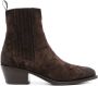 Sartore 45mm western suede ankle boots Brown - Thumbnail 1