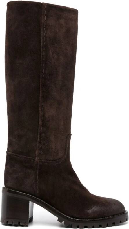 Sartore 70mm suede knee-high boots Brown