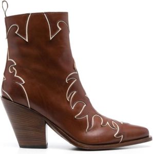 Sartore appliqué-detailing western boots Brown