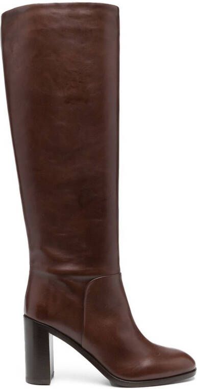 Sartore knee-high leather boots Brown