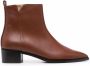Scarosso Alba leather ankle boots Brown - Thumbnail 1