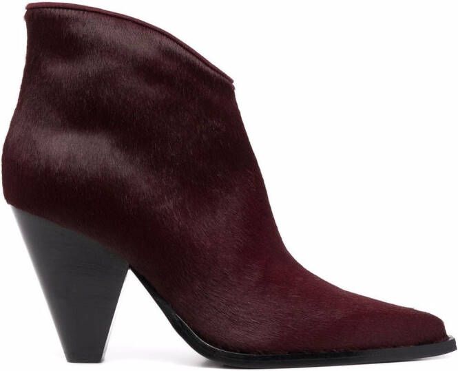 Scarosso Angy pointed-toe boots Red