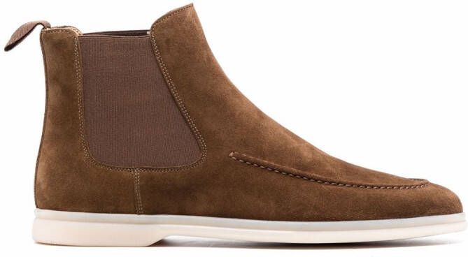 Scarosso ankle-length suede boots Brown