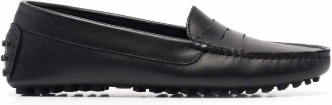 Scarosso Ashley leather loafers Black
