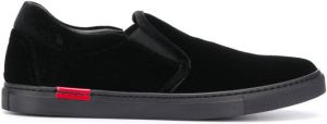 Scarosso Asia velvet slip-on sneakers Black