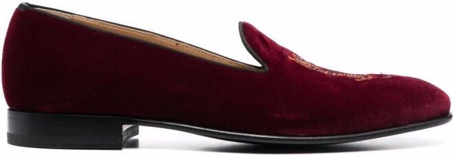 Scarosso Austin velvet slippers Red