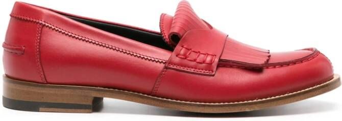 Scarosso Bridget leather loafers Red