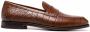 Scarosso crocodile effect loafers Brown - Thumbnail 1