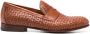 Scarosso Delfina woven leather loafers Brown - Thumbnail 1