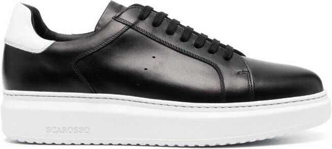 Scarosso Dustin low-top leather sneakers Black