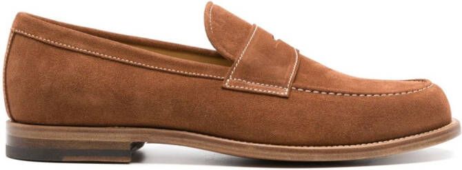 Scarosso Edward suede loafers Brown