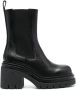 Scarosso Elle platform leather boots Black - Thumbnail 1