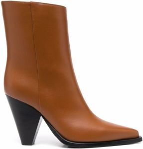 Scarosso Emily heeled leather boots Brown