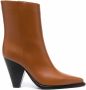 Scarosso Emily heeled leather boots Brown - Thumbnail 1