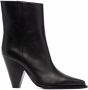 Scarosso Emily leather 9mm boots Black - Thumbnail 1
