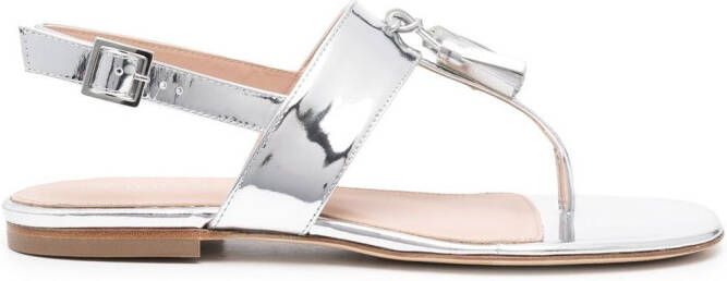 Scarosso Emma tassel-detail sandals Silver