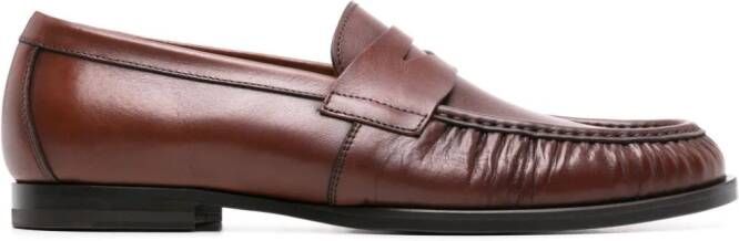 Scarosso Fred leather loafers Brown