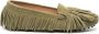 Scarosso fringed suede loafers Green - Thumbnail 1