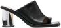 Scarosso Gwen 85mm leather mules Black - Thumbnail 1