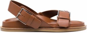 Scarosso Hailey buckled sandals Brown