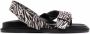 Scarosso Hailey zebra-print sandals Black - Thumbnail 1