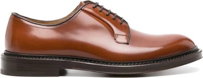 Scarosso Harry leather derby shoes Brown
