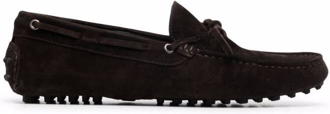 Scarosso James bow-embellished loafers Brown