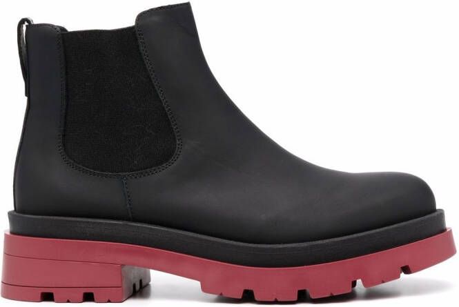 Scarosso Janet two-tone boots Black