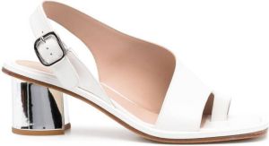 Scarosso Jill slingback leather sandals White