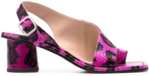 Scarosso Jill snakeskin-effect sandals Pink