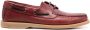 Scarosso Joan leather boat shoes Red - Thumbnail 1