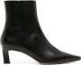 Scarosso Kitty 50mm leather boots Black - Thumbnail 1