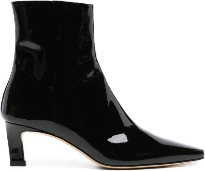 Scarosso Kitty 50mm patent-leather boots Black