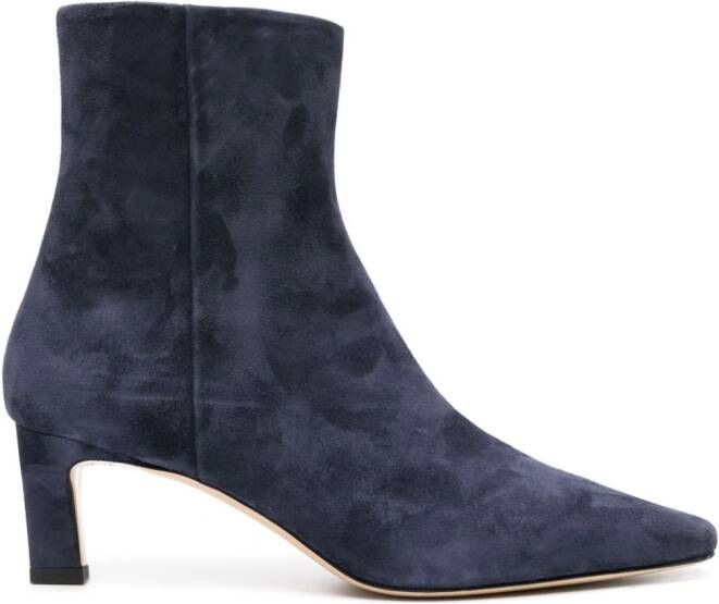 Scarosso Kitty 50mm suede boots Blue