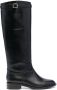 Scarosso knee-high leather boots Black - Thumbnail 1