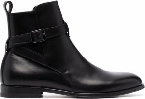Scarosso Lara buckled ankle boots Black