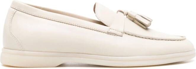 Scarosso Leandra leather loafers White