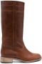 Scarosso leather knee-high boots Brown - Thumbnail 1