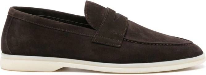 Scarosso Luciano suede loafers Brown